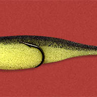 Рыбка Поролоновая Контакт 10см на двойнике желто-черн. (20шт)   