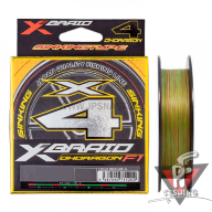Плетеный шнур YGK X-Braid Ohdragon F1 х4, #1.5, 150 м, тонущий, многоцветный