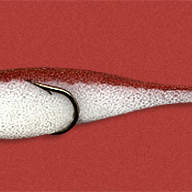 Рыбка Поролоновая Контакт 6см на двойнике бело-корич. (20шт)