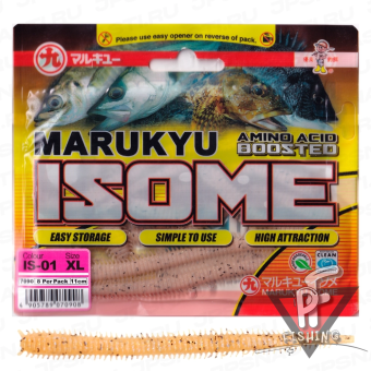 Силиконовая приманка Marukyu Isome, XL, IS-01, natural pink