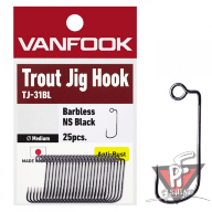 Крючки одинарные Vanfook Trout Jig Hook TJ-31BL, NS Black, #6