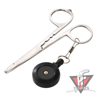 Зажим рыболовный Mikado прямой с ретривером AI-0438