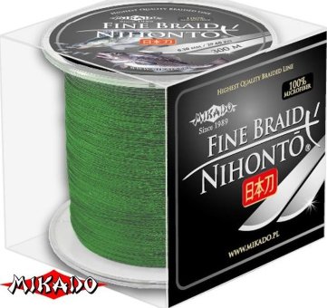 Плетеный шнур Mikado Nihonto Fine Braid 0,30 green (300 м)