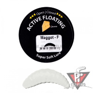 Силиконовые приманки Trout Zone Maggot Floating, 1.6 inch, сыр, белый